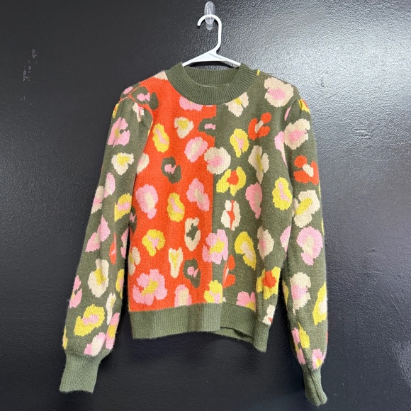 Good Days Are Here Leopard Sweater. Size Medium. - Picture 1 of 2